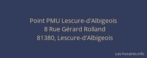 Point PMU Lescure-d'Albigeois