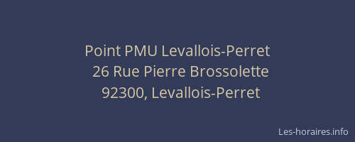 Point PMU Levallois-Perret