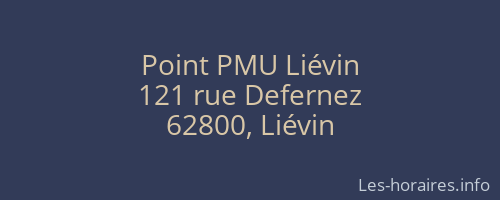 Point PMU Liévin