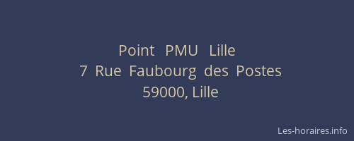 Point   PMU   Lille