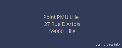 Point PMU Lille