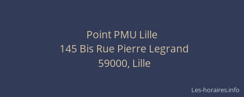Point PMU Lille