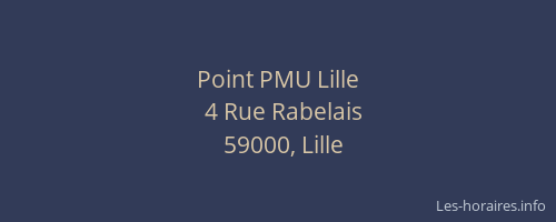 Point PMU Lille
