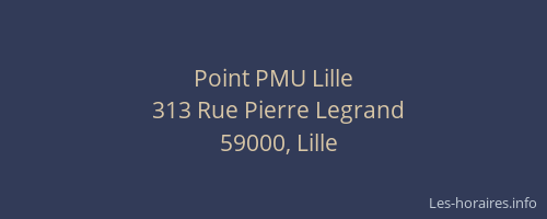 Point PMU Lille