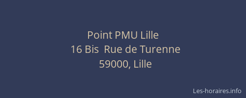 Point PMU Lille
