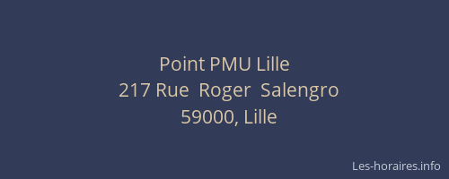 Point PMU Lille