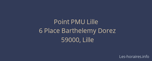 Point PMU Lille