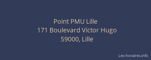 Point PMU Lille