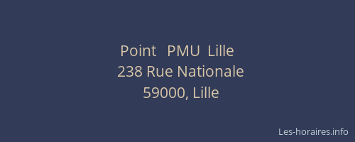 Point   PMU  Lille