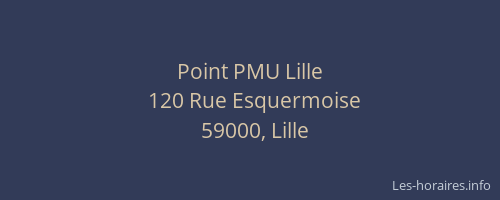Point PMU Lille