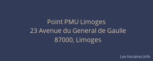 Point PMU Limoges