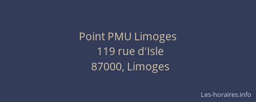 Point PMU Limoges