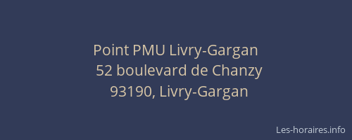 Point PMU Livry-Gargan