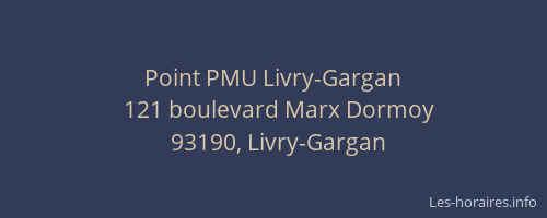 Point PMU Livry-Gargan