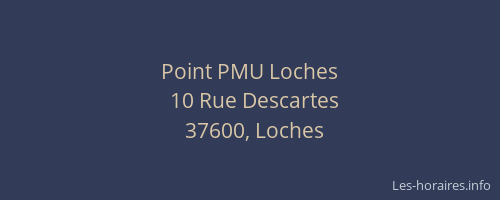Point PMU Loches