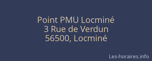Point PMU Locminé