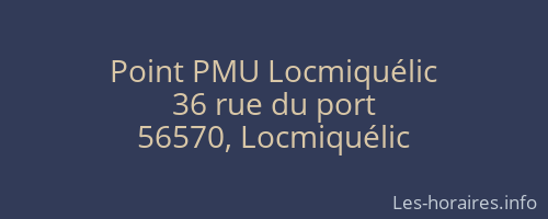 Point PMU Locmiquélic