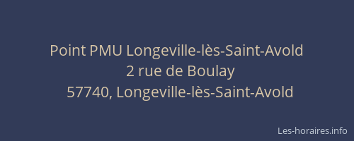 Point PMU Longeville-lès-Saint-Avold