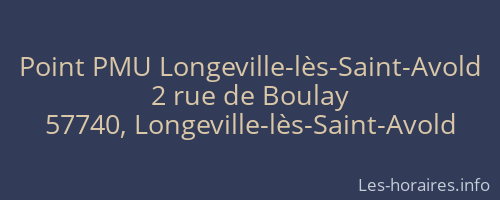 Point PMU Longeville-lès-Saint-Avold