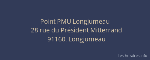 Point PMU Longjumeau