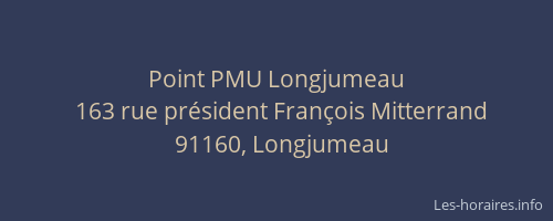 Point PMU Longjumeau