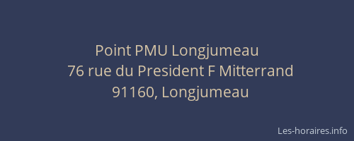 Point PMU Longjumeau