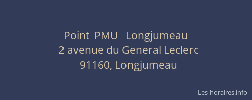 Point  PMU   Longjumeau