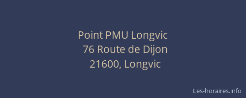 Point PMU Longvic