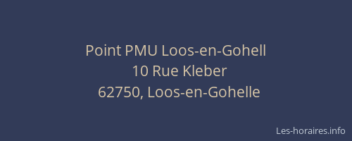 Point PMU Loos-en-Gohell