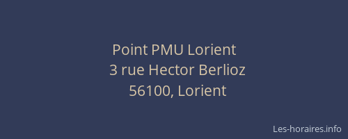 Point PMU Lorient