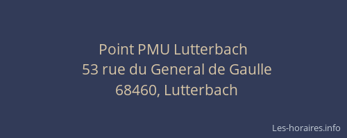 Point PMU Lutterbach
