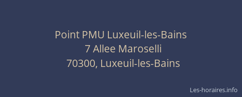 Point PMU Luxeuil-les-Bains