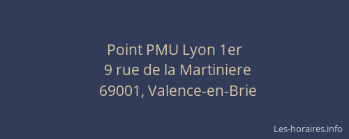 Point PMU Lyon 1er