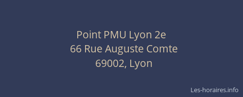 Point PMU Lyon 2e