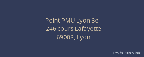 Point PMU Lyon 3e