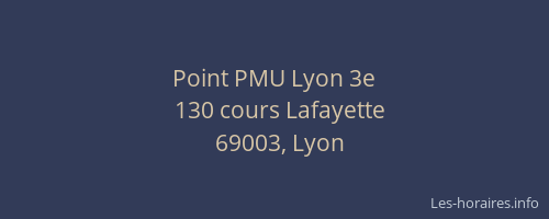 Point PMU Lyon 3e