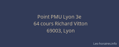 Point PMU Lyon 3e