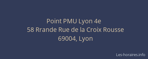 Point PMU Lyon 4e