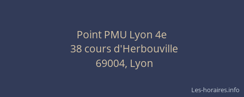 Point PMU Lyon 4e