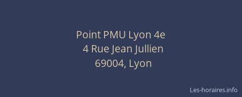 Point PMU Lyon 4e