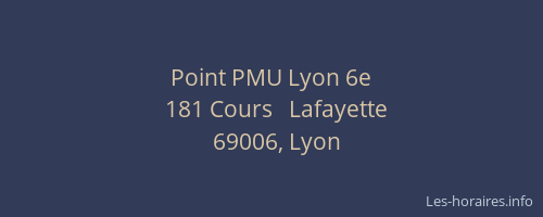 Point PMU Lyon 6e