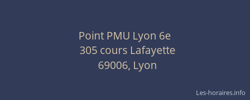 Point PMU Lyon 6e