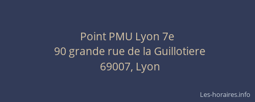 Point PMU Lyon 7e