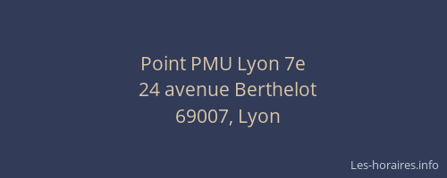 Point PMU Lyon 7e