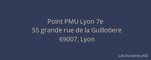 Point PMU Lyon 7e