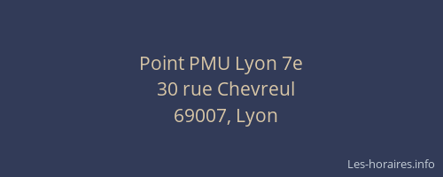 Point PMU Lyon 7e