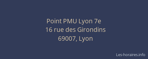 Point PMU Lyon 7e