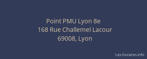 Point PMU Lyon 8e