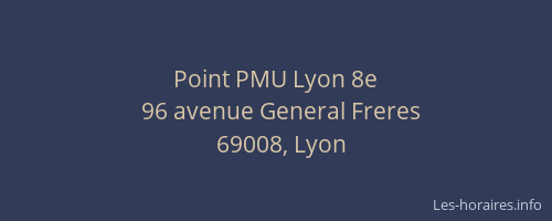 Point PMU Lyon 8e