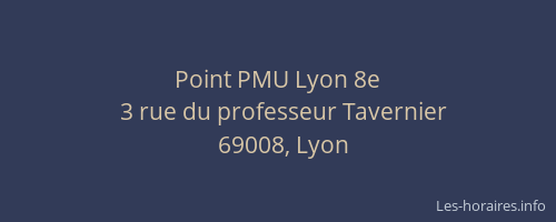 Point PMU Lyon 8e